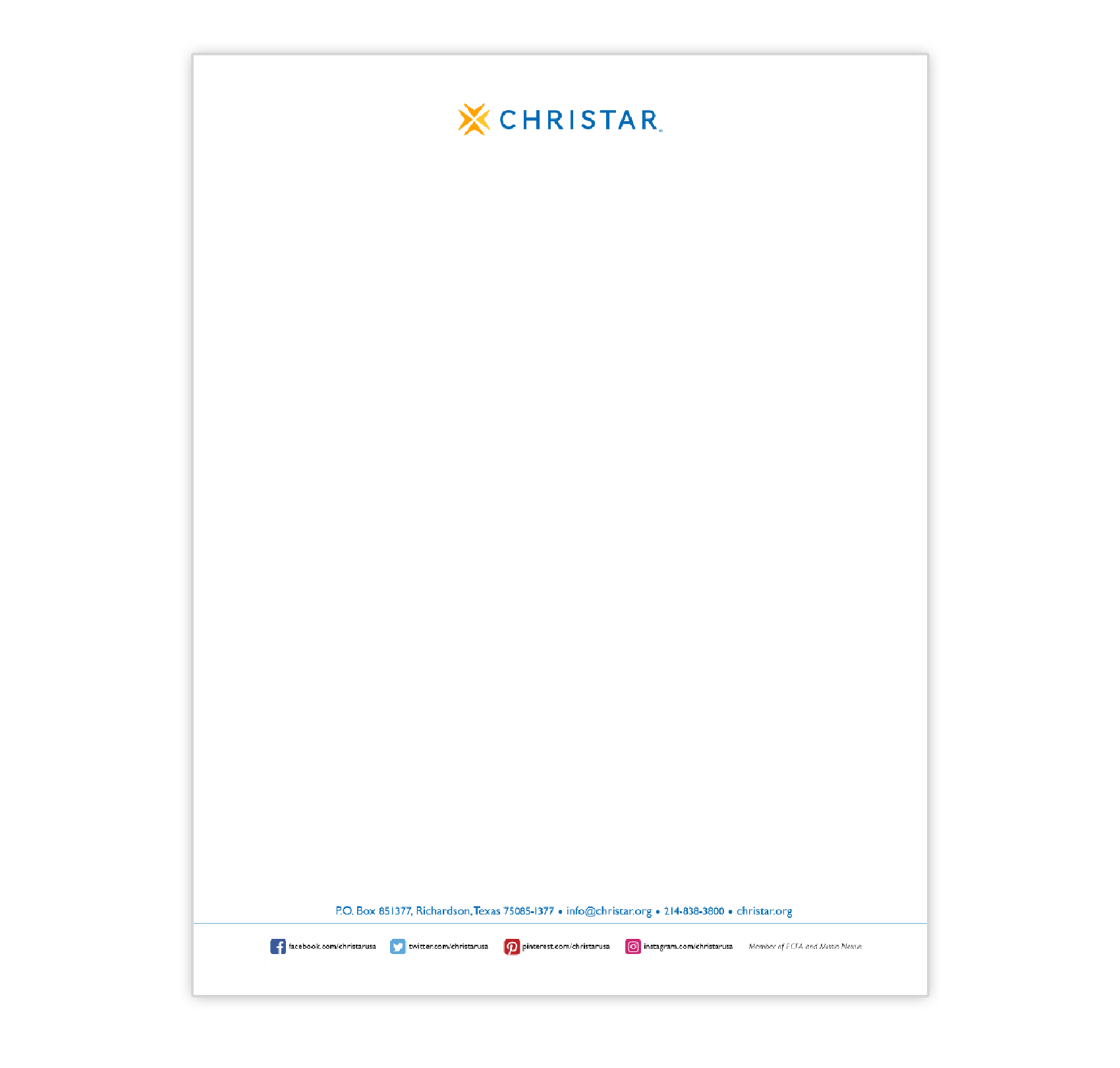 Christar Letterhead